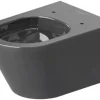 DURAVIT Wand-WC D-Neo Tiefspüler offener Spülrand anthrazit matt außen / anthrazit glänzend innen ohne WC-Sitz 2577098900