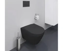 DURAVIT Wand-WC D-Neo Tiefspüler offener Spülrand anthrazit matt außen / anthrazit glänzend innen ohne WC-Sitz 2577098900