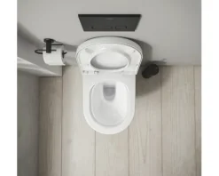 DURAVIT Wand-WC Set D-Code Tiefspüler spülrandlos weiß glänzend mit WC-Sitz mit Absenkautomatik und leicht abnehmbar 49030900B2