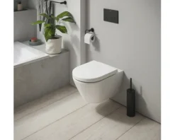 DURAVIT Wand-WC Set D-Code Tiefspüler spülrandlos weiß glänzend mit WC-Sitz mit Absenkautomatik und leicht abnehmbar 49030900B2