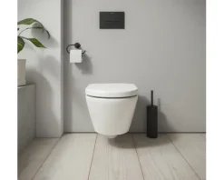 DURAVIT Wand-WC Set D-Code Tiefspüler spülrandlos weiß glänzend mit WC-Sitz mit Absenkautomatik und leicht abnehmbar 49030900B2