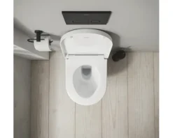 DURAVIT Wand-WC Set D-Code Tiefspüler spülrandlos weiß glänzend mit WC-Sitz mit Absenkautomatik und leicht abnehmbar 49030900B2