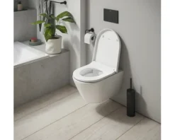 DURAVIT Wand-WC Set D-Code Tiefspüler spülrandlos weiß glänzend mit WC-Sitz mit Absenkautomatik und leicht abnehmbar 49030900B2