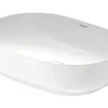 DURAVIT Aufsatzwaschbecken Luv 50 x 35 cm weiß glänzend inkl. Ablaufventil ohne Staufunktion 0379500000
