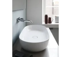 DURAVIT Aufsatzwaschbecken Luv 60 x 40 cm weiß glänzend mit nicht verschließbarem Ablaufventil 0379600000