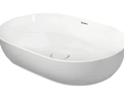 DURAVIT Aufsatzwaschbecken Luv 60 x 40 cm weiß glänzend mit nicht verschließbarem Ablaufventil 0379600000