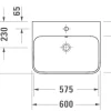 DURAVIT Aufsatzwaschbecken 60 x 46 cm Happy D.2 Plus Anthrazit/weiß 2360606100
