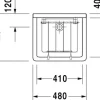 DURAVIT Ausgussbecken Starck 3 480 x 425 mm weiß glänzend ohne Befestigung 0313480000
