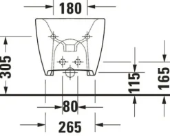 DURAVIT Bidet Viu wandhängend weiß ohne Beschichtung 2292150000
