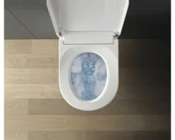 DURAVIT Dusch-WC Set Starck f Lite Tiefspüler ohne Spülrand mit hygienedusche weiß glänzend mit WC-Sitz 650001012004310