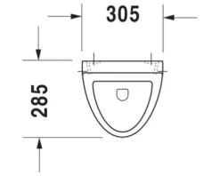 DURAVIT Urinal Fizz Zulauf Hinten weiß glänzend 0823360000