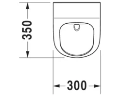 DURAVIT Urinal für Deckel ME by Starck Zulauf Hinten weiß glänzend 28093000001