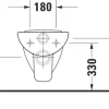 DURAVIT Wand-WC D-Code Flachspüler mit Spülrand weiß glänzend ohne WC-Sitz 2210090000