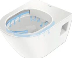 DURAVIT Wand-WC D-Neo Compact kurz Tiefspüler offener Spülrand weiß glänzend ohne WC-Sitz 2588090000
