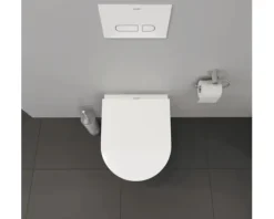 DURAVIT Wand-WC D-Neo Compact kurz Tiefspüler offener Spülrand weiß glänzend ohne WC-Sitz 2588090000