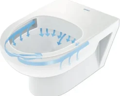 DURAVIT Wand-WC für WC-Kombination Duravit No.1 Tiefspüler mit Spülrand weiß glänzend ohne WC-Sitz und Spülkasten 2512090000