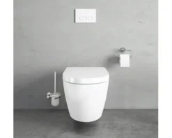 DURAVIT Wand-WC ME by Starck Tiefspüler offener Spülrand weiß glänzend mit Beschichtung ohne WC-Sitz 25290900001