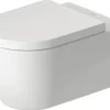 DURAVIT Wand-WC ME by Starck Tiefspüler offener Spülrand weiß matt außen /weiß glänzend innen mit antibakterieller HygieneGlaze Beschichtung und TurboFlush Spültechnik ohne WC-Sitz 2579099000