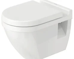 DURAVIT Wand-WC Set Starck 3 Tiefspüler mit Spülrand weiß glänzend mit WC-Sitz 42000900A1