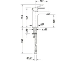 DURAVIT Waschtischarmatur A.1 M chrom A11020002010