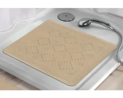Duscheinlage Kleine Wolke Arosa 55 x 55 cm beige