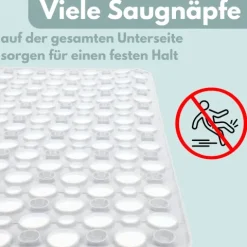 Duschmatte Rutschfest Antirutschmatte Dusche Badewannenmatte Weiß Duscheinlage Rutschfest Rutschmatte Dusche Anti Rutsch Wanneneinlage Duschwanneneinlage 53 x 53 cm