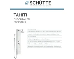 Duschpaneel inkl. Einhebelmischer Schütte Tahiti edelstahl