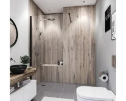 Duschrückwand BREUER Holzoptik Eiche Landhaus 210 x 100 cm 9482533000202