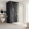 Duschrückwand BREUER Marmoroptik Seidenmatt schwarz 255 x 150 cm 9482547000204