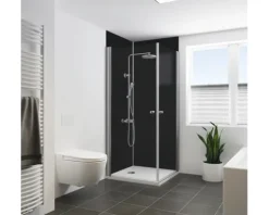 Duschrückwand BREUER Seidenmatt schwarz 255 x 150 cm 9482581000204