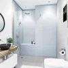 Duschrückwand BREUER Unifarbe silbergrau 255 x 90 cm 9486077000215