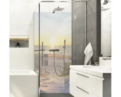 Duschrückwand mySpotti Shower Sunset Sonnenuntergang Strand 210 x 100 cm SH-210100-1969-HB