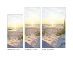 Duschrückwand mySpotti Shower Sunset Sonnenuntergang Strand 210 x 100 cm SH-210100-1969-HB