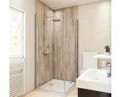 Duschrückwand BREUER Express Q72 Eiche Landhaus Holzoptik 210 x 100 cm 1413533000202