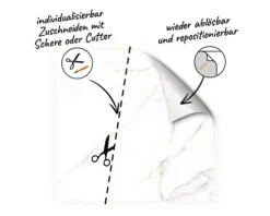 Duschrückwand-Folie mySpotti Fresh Marmor White 210 x 100 cm