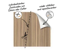 Duschrückwand-Folie mySpotti Fresh Lärche 210 x 100 cm