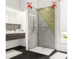 Duschrückwand Schulte Decodesign als Set Erweiterung weiß glänzend 90 x 210 cm inkl. Profile