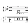 Duschrinne hansgrohe RainDrain Compact 600 mm befliesbar 56175000
