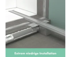 Duschrinne hansgrohe RainDrain Compact 600 mm für flache Installation edelstahl gebürstet 56162800
