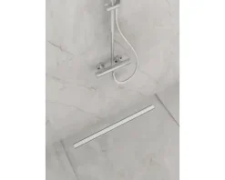 Duschrinne hansgrohe RainDrain Compact 600 mm für flache Installation edelstahl gebürstet 56162800