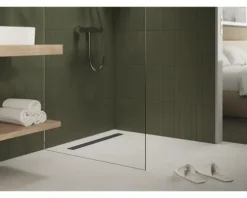 Duschrinne hansgrohe RainDrain Go 500 mm für flache und Standard Installation edelstahl gebürstet rückseitig befliesbar 56270800