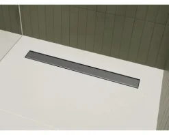 Duschrinne hansgrohe RainDrain Go 500 mm für flache und Standard Installation edelstahl gebürstet rückseitig befliesbar 56270800