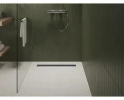 Duschrinne hansgrohe RainDrain Go 500 mm für flache und Standard Installation edelstahl gebürstet rückseitig befliesbar 56270800