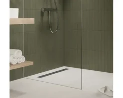 Duschrinne hansgrohe RainDrain Go 500 mm für flache und Standard Installation edelstahl gebürstet rückseitig befliesbar 56270800