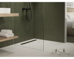 Duschrinne hansgrohe RainDrain Go 500 mm für flache und Standard Installation schwarz matt rückseitig befliesbar 56270670