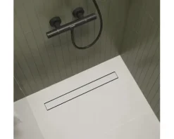 Duschrinne hansgrohe RainDrain Go 500 mm für flache und Standard Installation schwarz matt rückseitig befliesbar 56270670