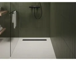 Duschrinne hansgrohe RainDrain Go 500 mm für flache und Standard Installation schwarz matt rückseitig befliesbar 56270670