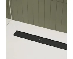 Duschrinne hansgrohe RainDrain Go 500 mm für flache und Standard Installation schwarz matt rückseitig befliesbar 56270670