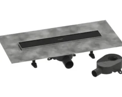 Duschrinne hansgrohe RainDrain Go 500 mm für flache und Standard Installation schwarz matt rückseitig befliesbar 56270670