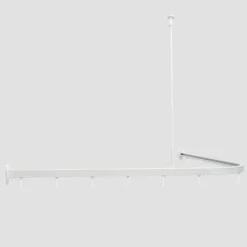 Duschstange/ Set Universal Duschvorhangstange Duschvorhangschiene Weiss L -Form (90 x 90 cm)